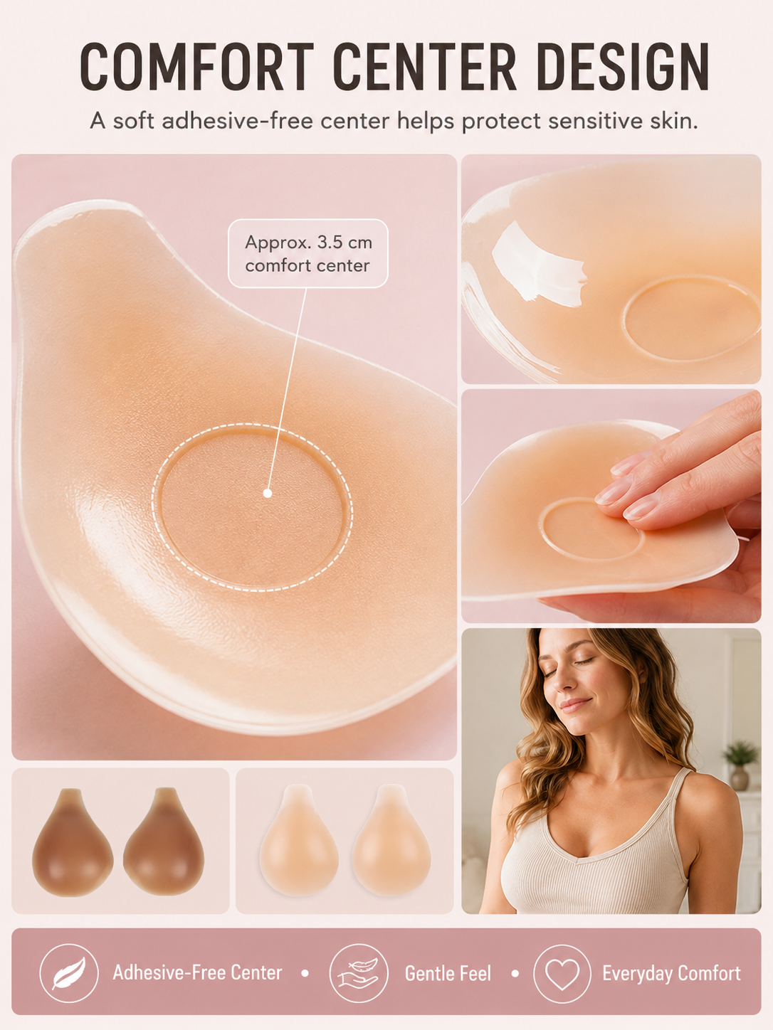 ✨ Reusable Silicone Lifting Covers – Invisible Natural Lift for Braless Outfits 💃