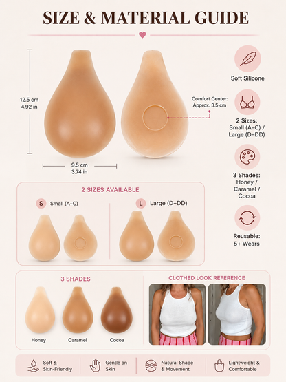 ✨ Reusable Silicone Lifting Covers – Invisible Natural Lift for Braless Outfits 💃