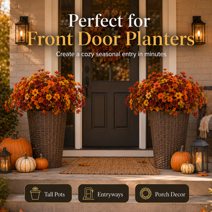 🍂 FALL SALE 49% OFF🌼 Faux Flower Bundles for Porch Decor