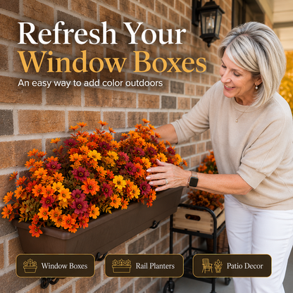 🍂 FALL SALE 49% OFF🌼 Faux Flower Bundles for Porch Decor