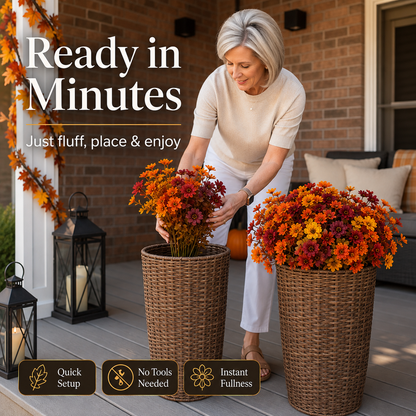 🍂 FALL SALE 49% OFF🌼 Faux Flower Bundles for Porch Decor