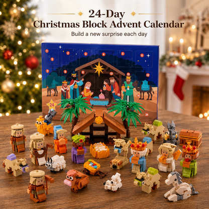 🎄 24-Day Christmas Nativity Building Block Advent Calendar