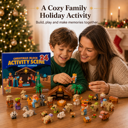 🎄 24-Day Christmas Nativity Building Block Advent Calendar