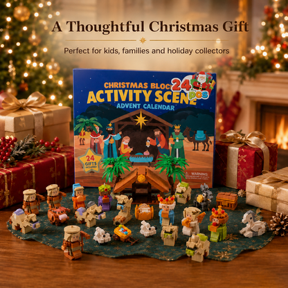 🎄 24-Day Christmas Nativity Building Block Advent Calendar