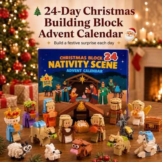 🎄 24-Day Christmas Nativity Building Block Advent Calendar