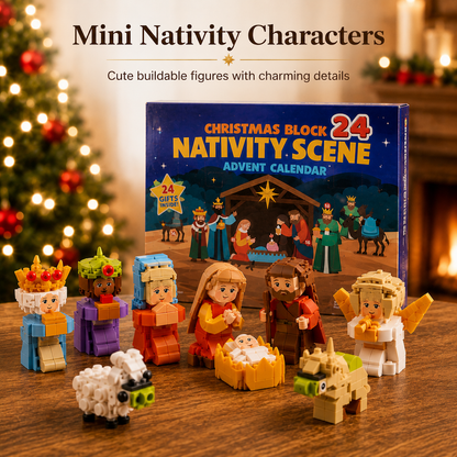 🎄 24-Day Christmas Nativity Building Block Advent Calendar