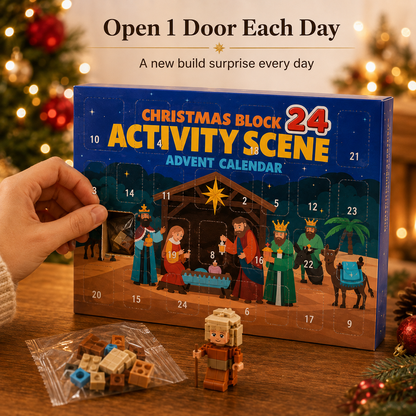 🎄 24-Day Christmas Nativity Building Block Advent Calendar