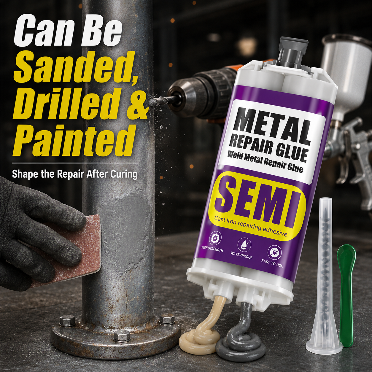 🔥49% OFF TODAY✨ Heavy-Duty Metal Repair Adhesive--Repair Metal Without Welding