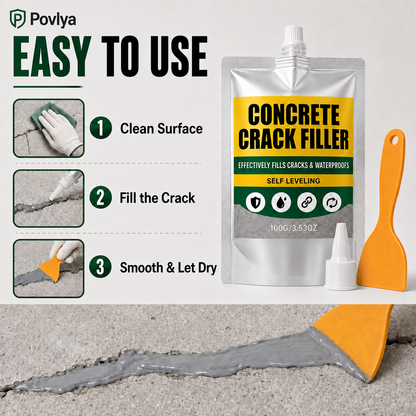 🏠 Waterproof Concrete Crack Filler for Indoor & Outdoor Use