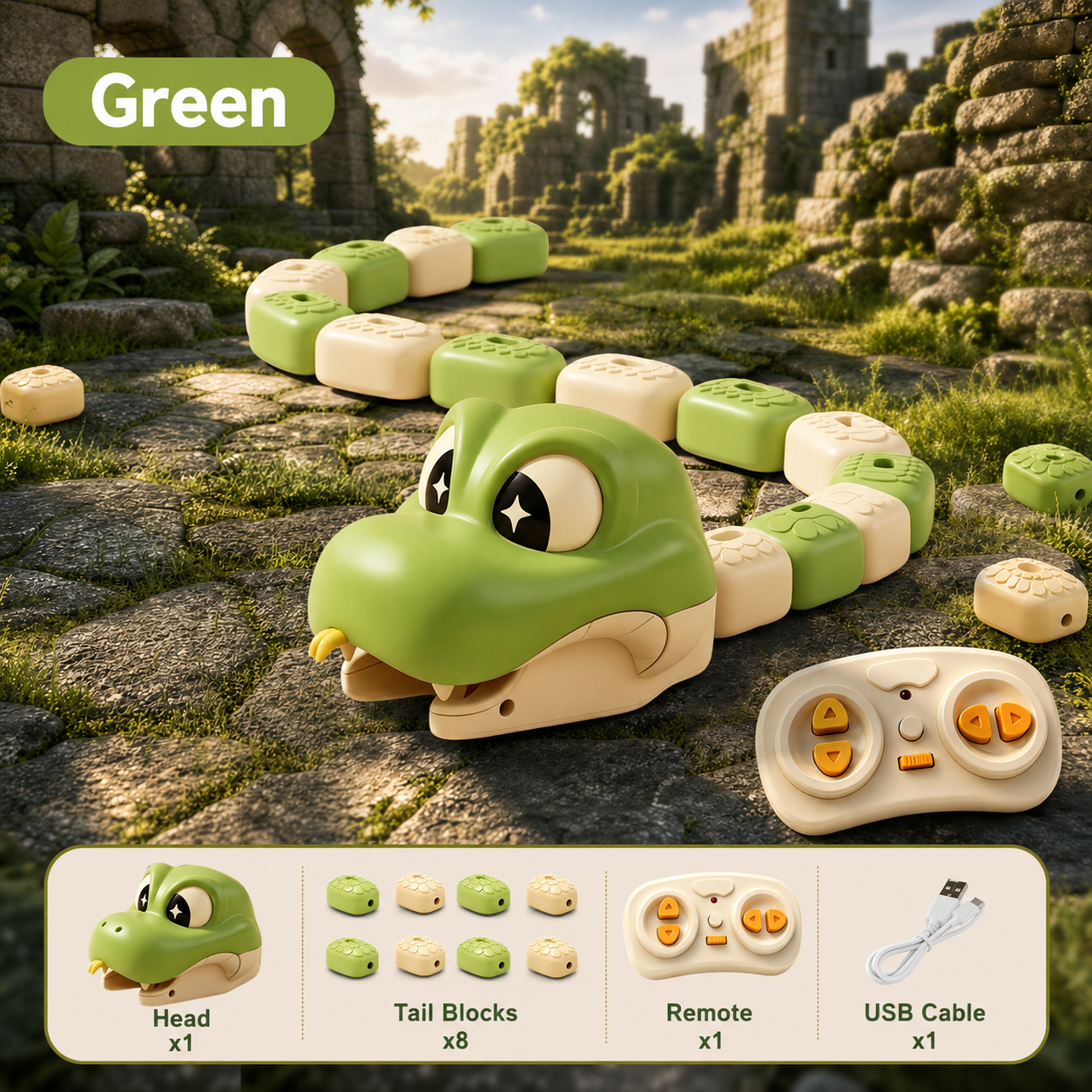 💥 HOT SALE 49% OFF🎮 Remote Control Snake Racing Toy🐍