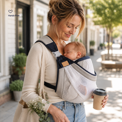 💗 Carry Baby Close, Keep Your Hands Free – Mesh Baby Sling👶