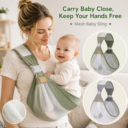 💗 Carry Baby Close, Keep Your Hands Free – Mesh Baby Sling👶