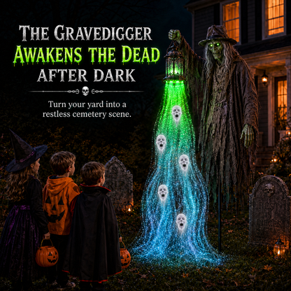 🎃 Today Only 49% OFF – 🎃 Halloween Soul Harvester Solar Garden Light – Rising Spirit Glow 👻