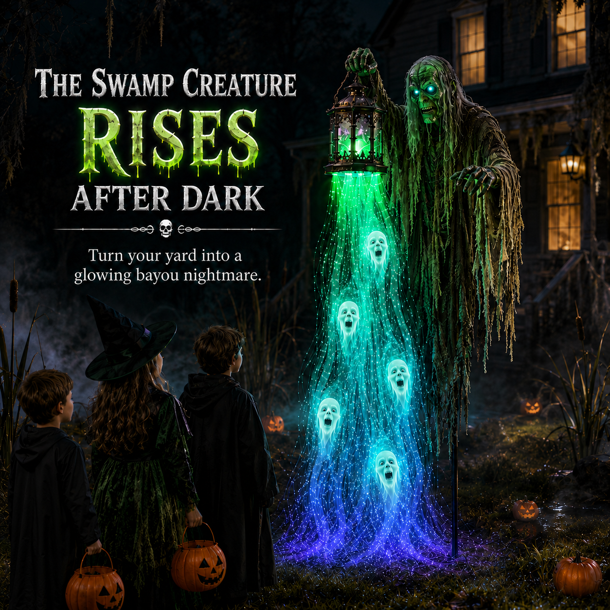 🎃 Today Only 49% OFF – 🎃 Halloween Soul Harvester Solar Garden Light – Rising Spirit Glow 👻
