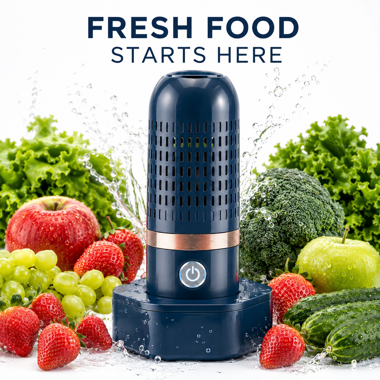 🥦 Portable Electrolysis Produce Cleaner – 10-Min Fruit & Veggie Wash