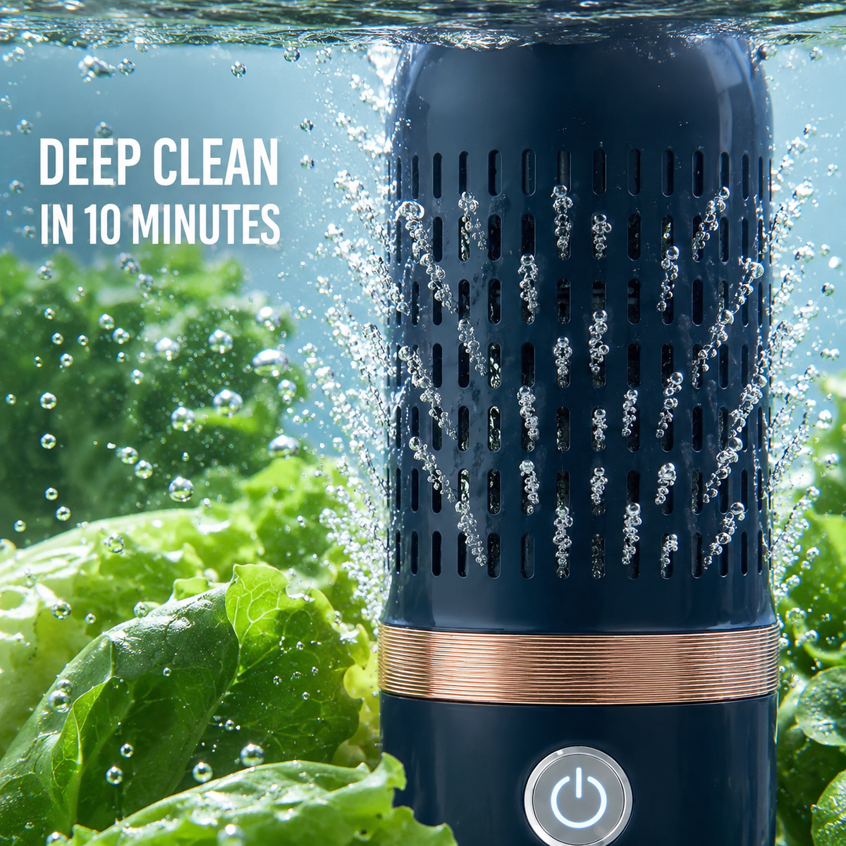 🥦 Portable Electrolysis Produce Cleaner – 10-Min Fruit & Veggie Wash