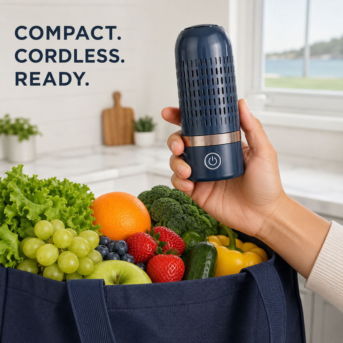 🥦 Portable Electrolysis Produce Cleaner – 10-Min Fruit & Veggie Wash