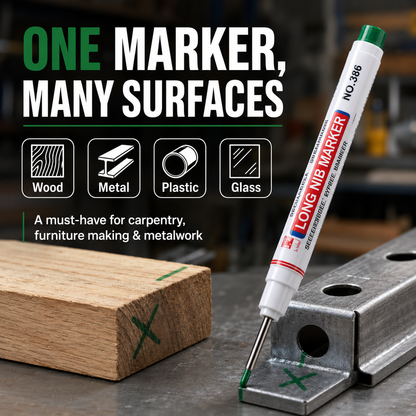 💥 10-Pack Deep Hole Marker Pens – For Carpenters, Furniture, Wood & Metal