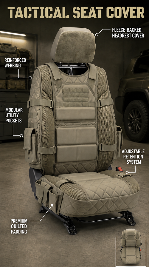 📣 50% OFF — Tactical Car Seat Cover & Organizer 🚙 Built for Storage, Protection & Everyday Gear