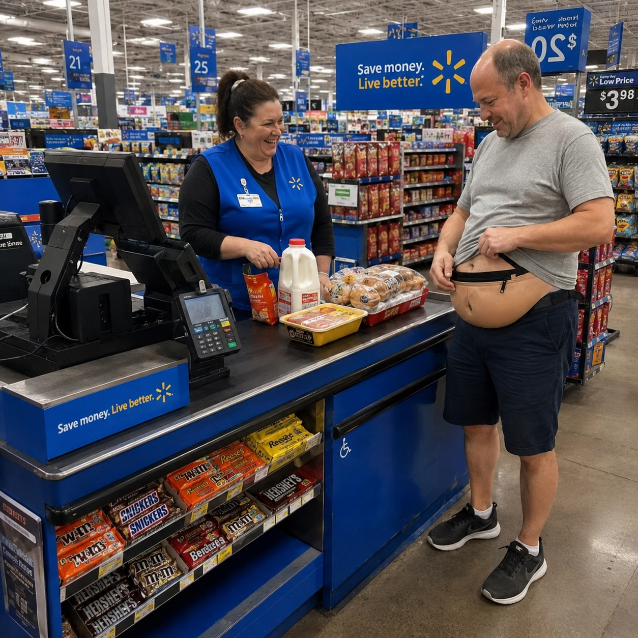 🍺 Funny Beer Belly Fanny Pack – 3D Waist Bag for Men