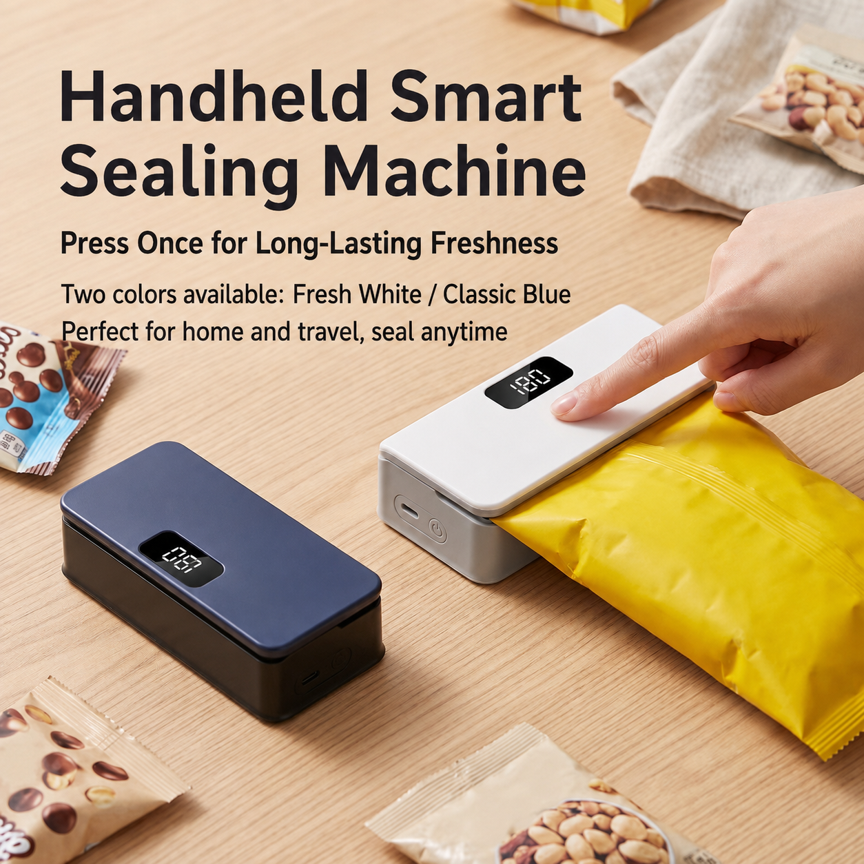 🔥 2-in-1 Rechargeable Mini Bag Sealer with Cutter