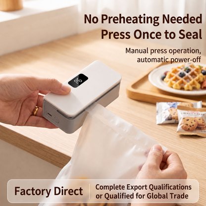 🔥 2-in-1 Rechargeable Mini Bag Sealer with Cutter