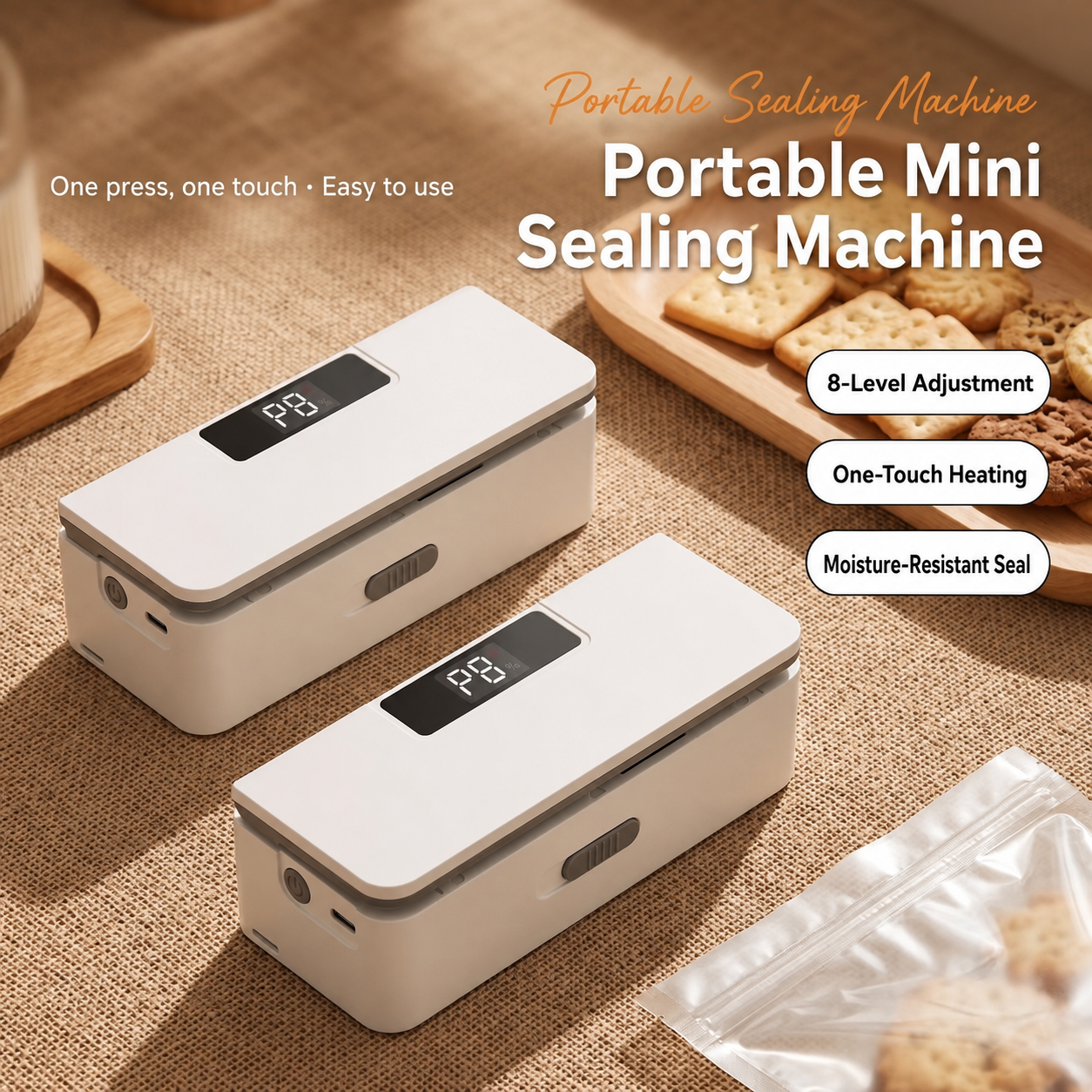 🔥 2-in-1 Rechargeable Mini Bag Sealer with Cutter