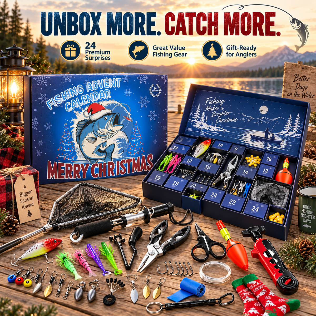 🎁Deluxe Fish Advent Calendar 24 Days🐟Upgrade Packaging