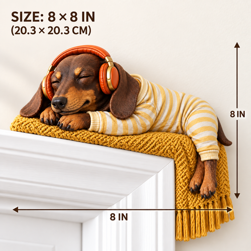 Sleeping Dachshund Door Topper