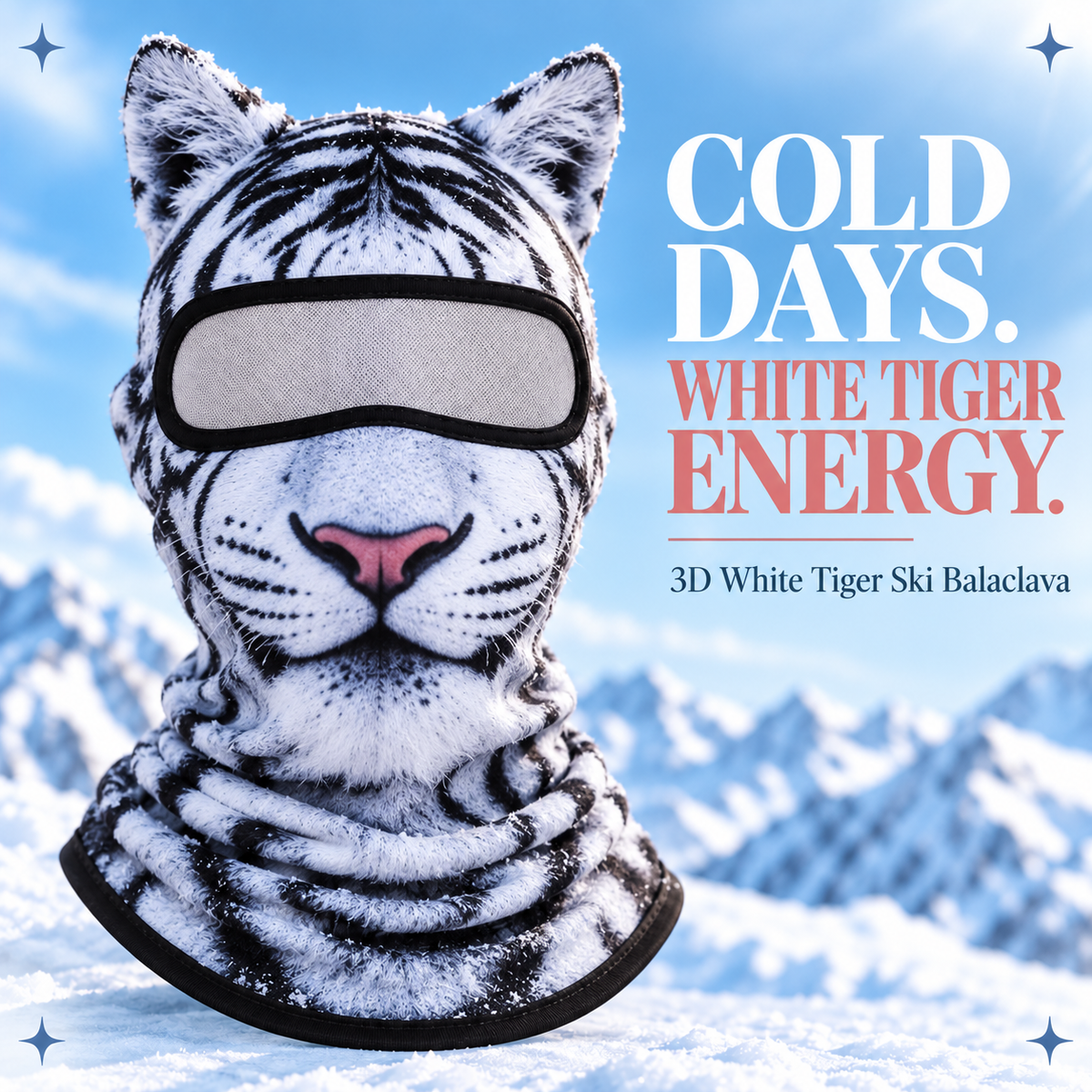 🐱 3D Cat Balaclava – Lightweight Cat Ear Ski Mask & Costume 🎭