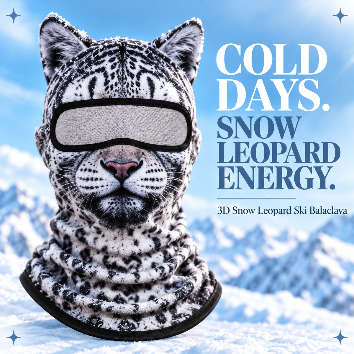 🐱 3D Cat Balaclava – Lightweight Cat Ear Ski Mask & Costume 🎭