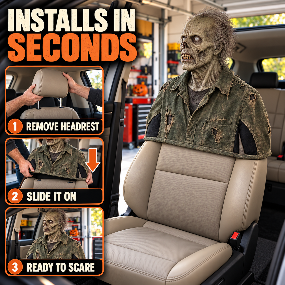 💀Hot Sale 50%OFF💀Rotating Head Halloween Prank Decoration