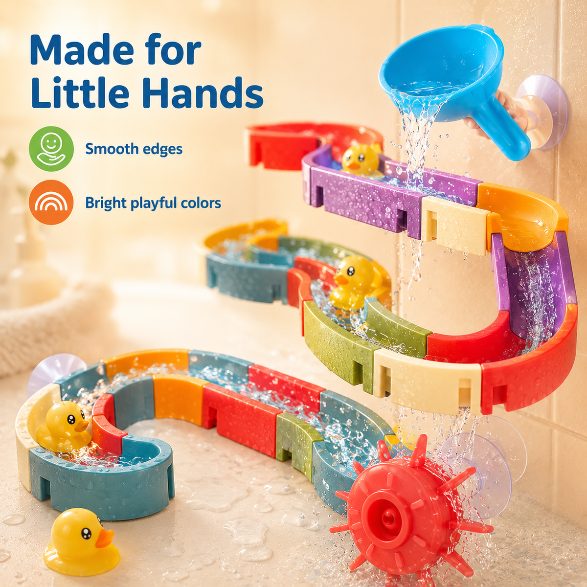 🔥 50% OFF TODAY 🛁 48PCS DIY Bath Water Track Toy🌈