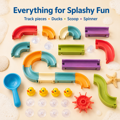 🔥 50% OFF TODAY 🛁 48PCS DIY Bath Water Track Toy🌈