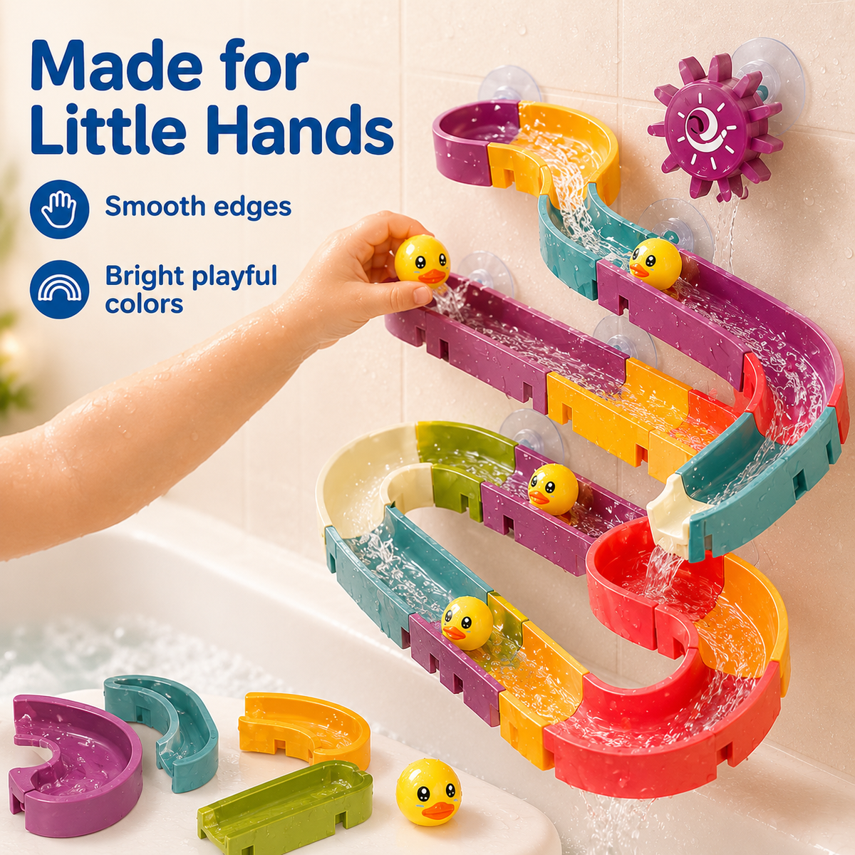 🔥 50% OFF TODAY 🛁 48PCS DIY Bath Water Track Toy🌈