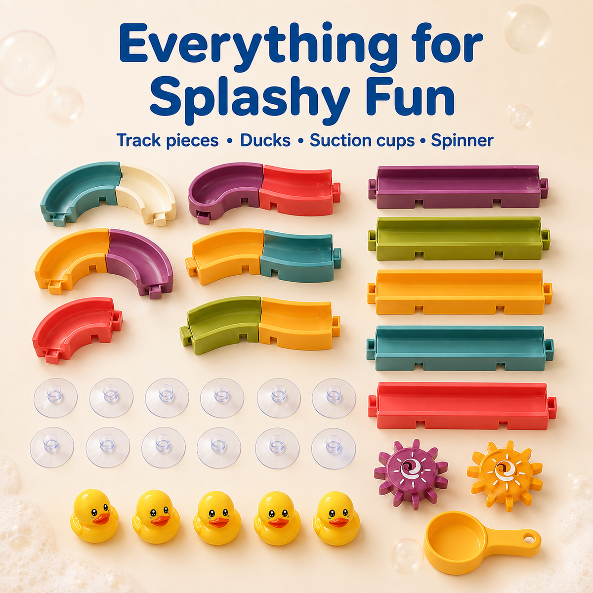 🔥 50% OFF TODAY 🛁 48PCS DIY Bath Water Track Toy🌈