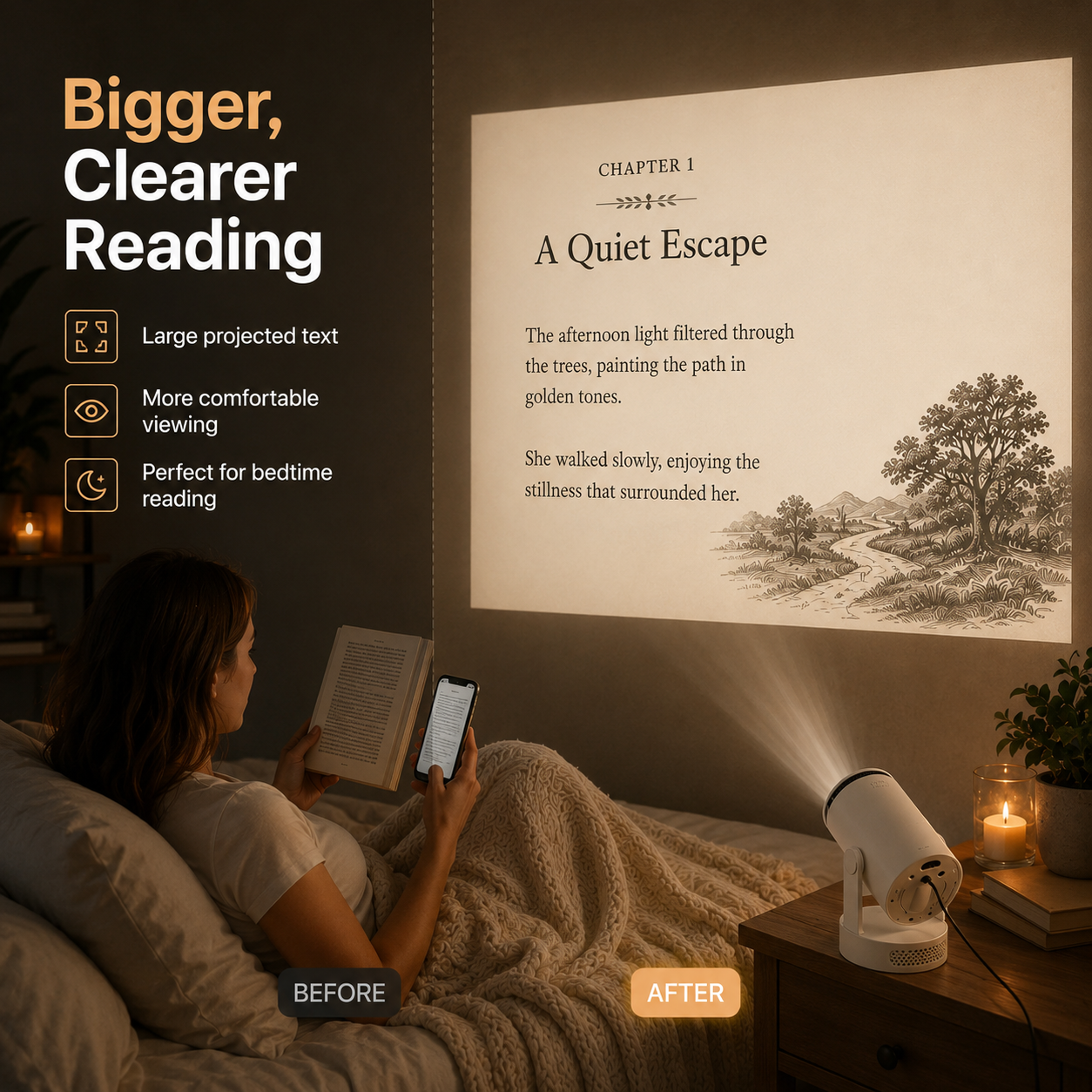📚 SAVE 49% TODAY-✨ Smart Reading Projector for Bedtime & Learning