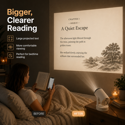 📚 SAVE 49% TODAY-✨ Smart Reading Projector for Bedtime & Learning