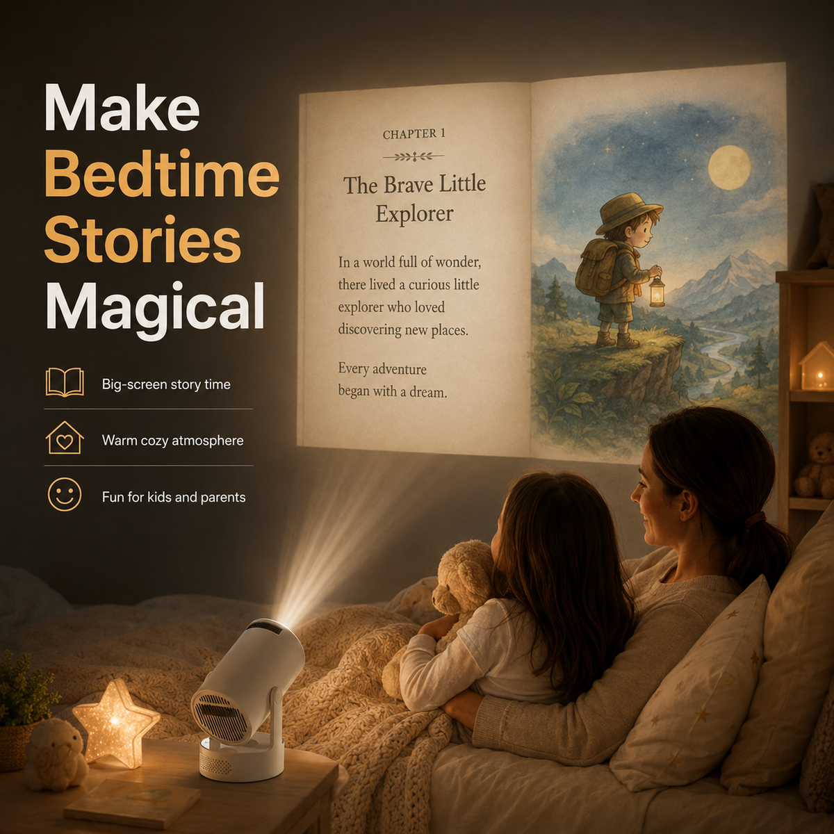 📚 SAVE 49% TODAY-✨ Smart Reading Projector for Bedtime & Learning