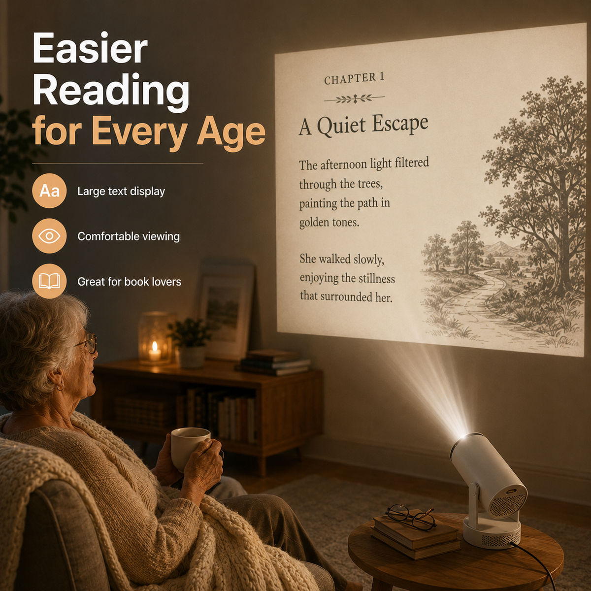 📚 SAVE 49% TODAY-✨ Smart Reading Projector for Bedtime & Learning