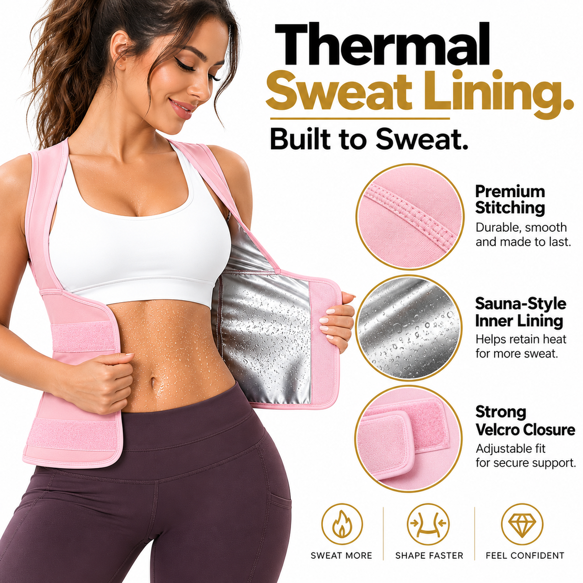 🔥 Women's Sweat Compression Shapewear Vest – Tummy Control & Sculpting Fit