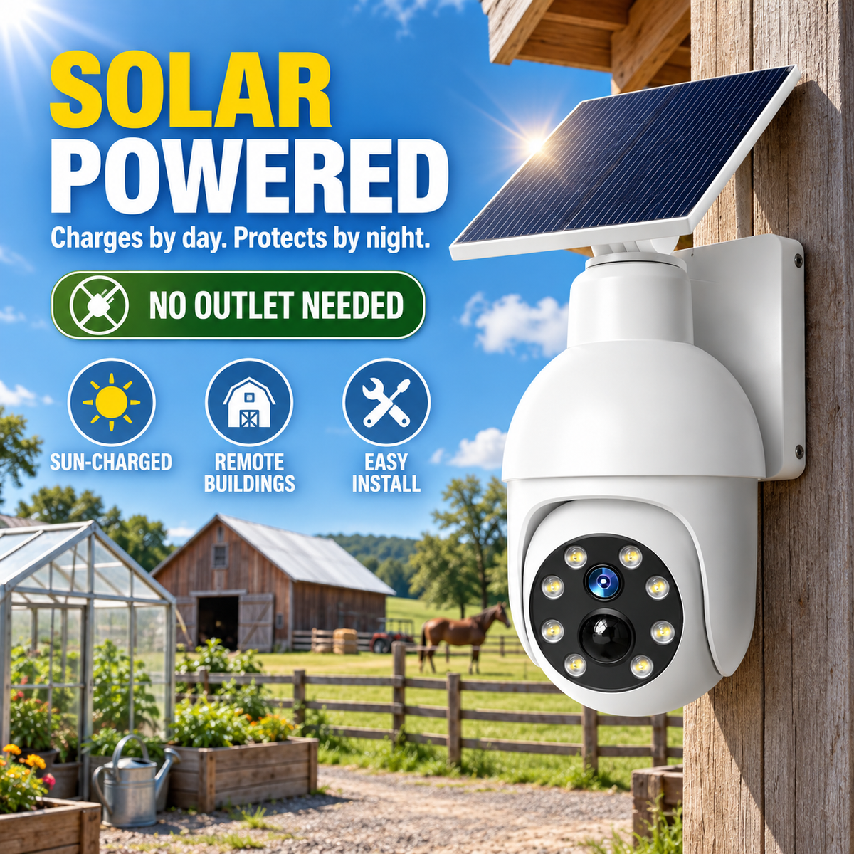 ⏰Final 6 Hours Sale 50% OFF🔥🔥 - Solar-Powered Simulated Surveillance Camera Street Light