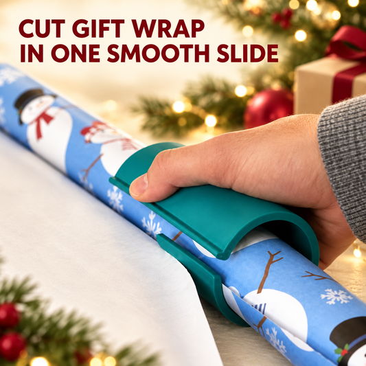 🎁 Precision Sliding Gift Wrap Paper Cutter – Clean One-Slide Roll Slicer ✂️