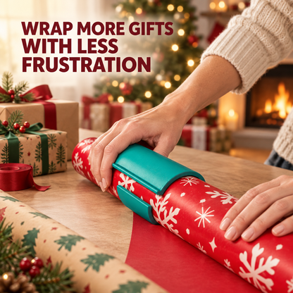 🎁 Precision Sliding Gift Wrap Paper Cutter – Clean One-Slide Roll Slicer ✂️