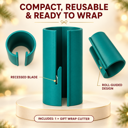 🎁 Precision Sliding Gift Wrap Paper Cutter – Clean One-Slide Roll Slicer ✂️