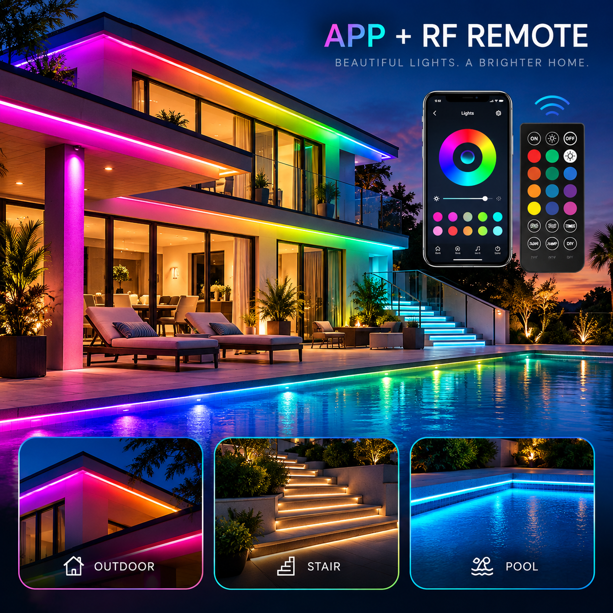 🎅Early Christmas 49% OFF - Smart Rainbow LED Permanent Outdoor Light - Smartlight 🎁