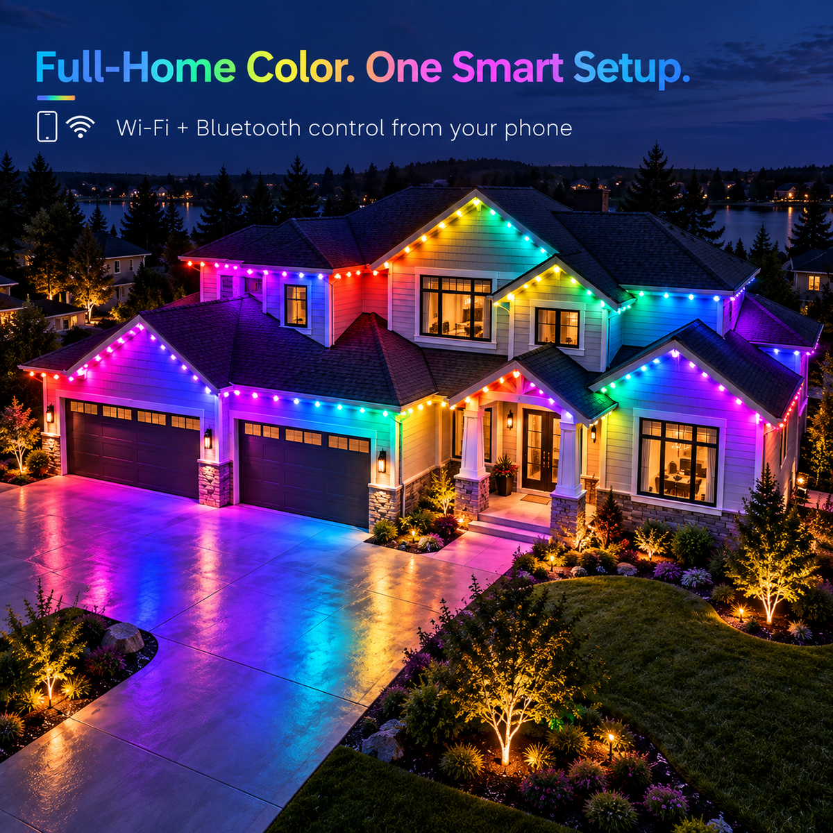 🎅Early Christmas 49% OFF - Smart Rainbow LED Permanent Outdoor Light - Smartlight 🎁