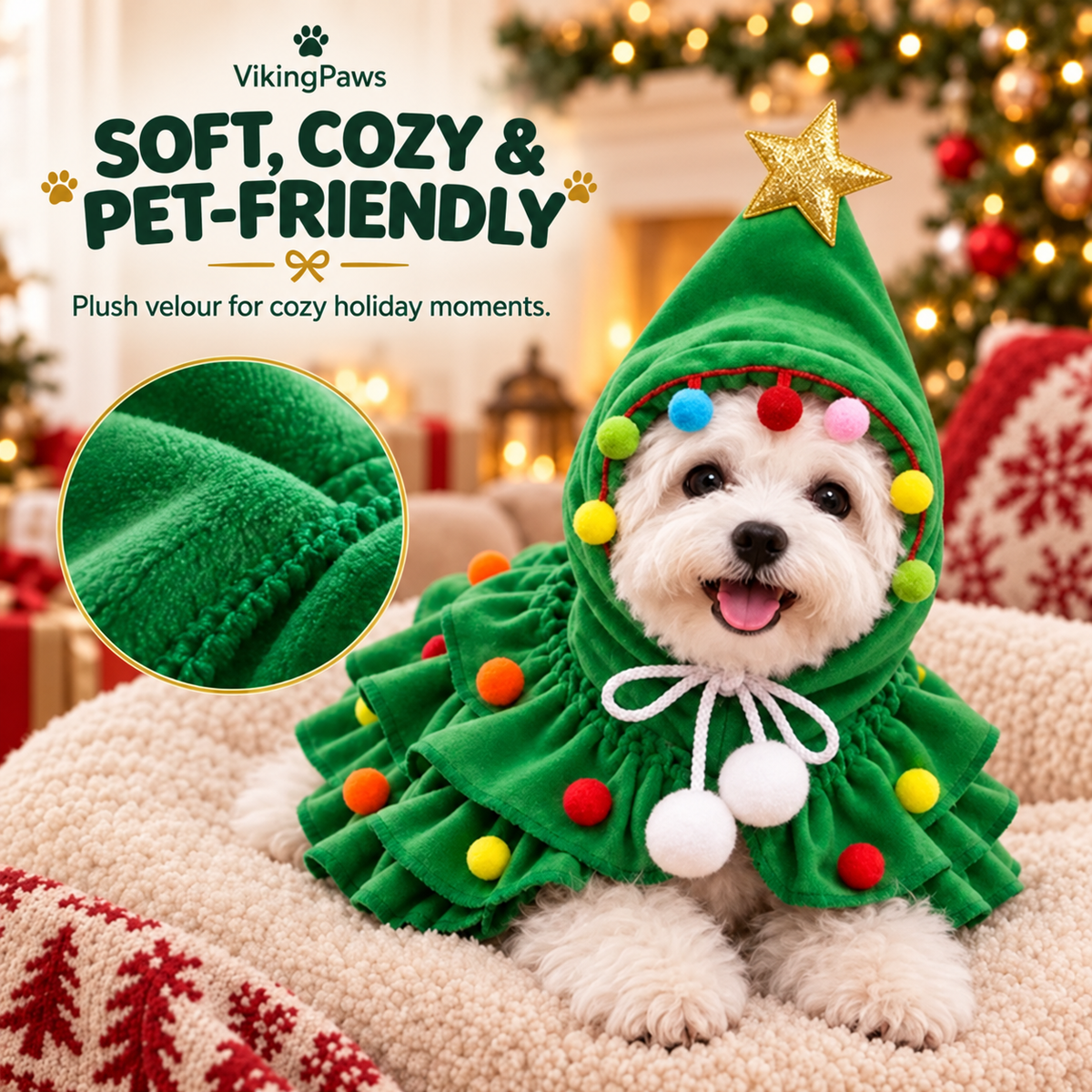 🎄 Turn Your Pet Into a Christmas Tree! 🐶 Funny Holiday Pet Outfit