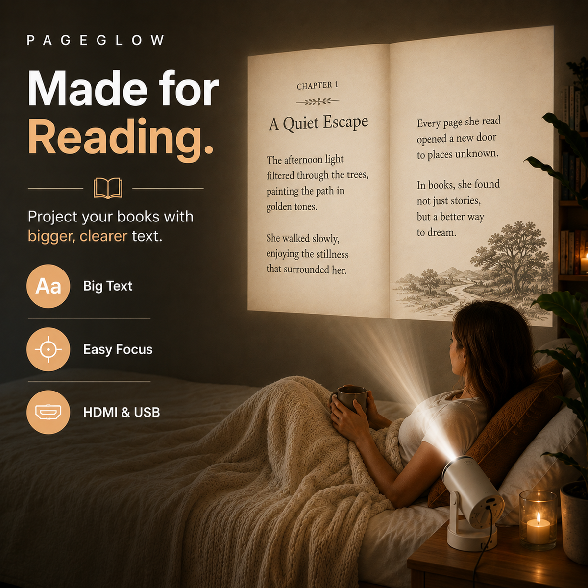 📚 SAVE 49% TODAY-✨ Smart Reading Projector for Bedtime & Learning