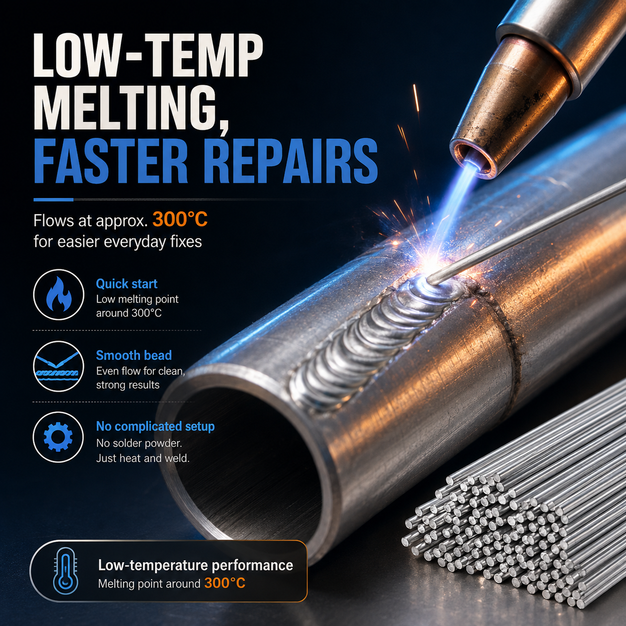 🏗️🌟  Aluminium Welding Rods – Repair engine blocks, gearboxes, loading ramps & more. Easy to melt – no expensive equipment needed! 💰✅